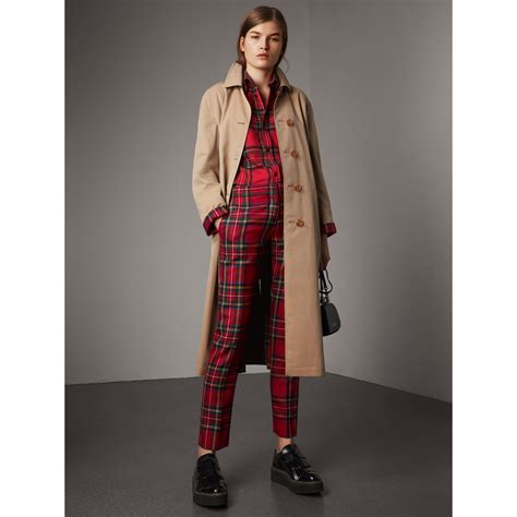 burberry reversible tartan coat